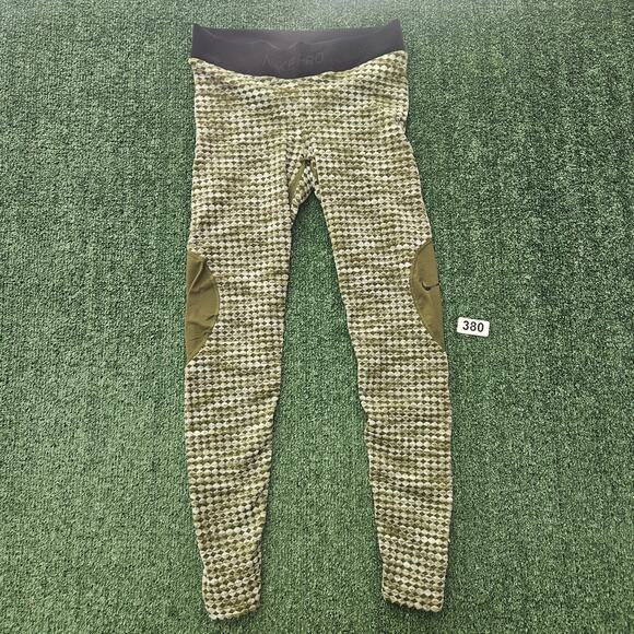 Nike Pro Size Large Women's Sportswear HyperWarm Training Tights Olive color - Picture 1 of 11